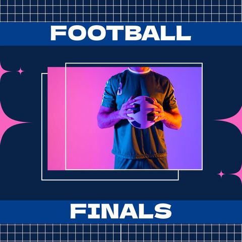 futuristic football finals poster with dynamic design - Download Free Stock Templates Pikwizard.com
