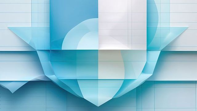 Futuristic Geometric Art Abstract in Minimalist Style
