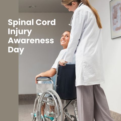 support and care for spinal cord injury awareness - Download Free Stock Templates Pikwizard.com