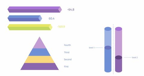 Abstract Data Visualization with Bars and Pyramids - Download Free Stock Images Pikwizard.com