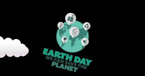 Earth day illustration promoting sustainability and environment