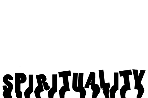 Transparent spirituality text hands illustration visual