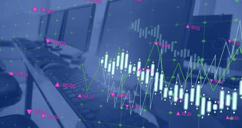 Financial Market Trading Data Visualization Concept