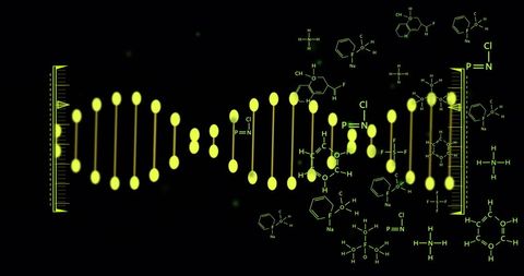 DNA Helix and Chemical Structures on Digital Display - Download Free Stock Images Pikwizard.com