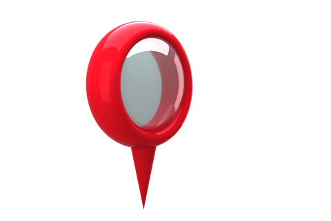 red digital location marker on transparent background - Download Free Stock Videos Pikwizard.com