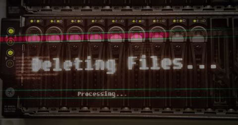 Digital File Deletion on Data Server Overlay - Download Free Stock Images Pikwizard.com