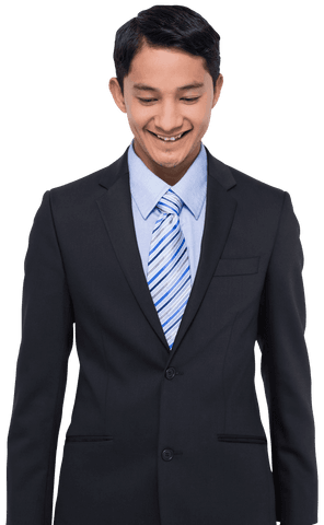 Smiling Biracial Businessman Portrait Transparent Background