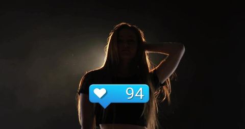 Creative Artistic Silhouette Enhanced by Social Media Icons