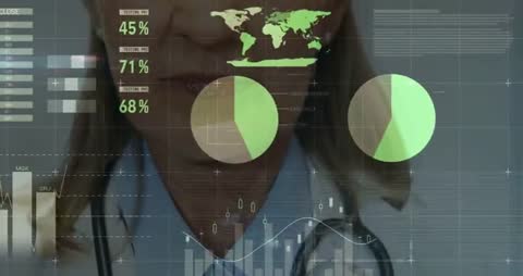 Senior Doctor Analyzing Health Dashboard