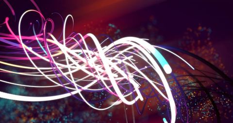 Abstract Wavy Lights on Vibrant Background Conceptual - Download Free Stock Images Pikwizard.com