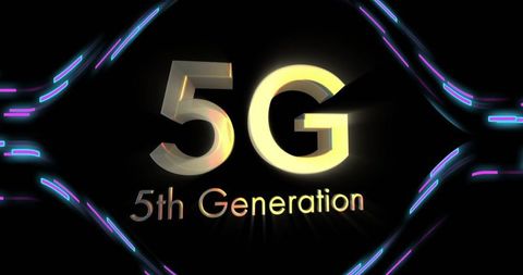 Vibrant 5G Design with Dynamic Neon Lines