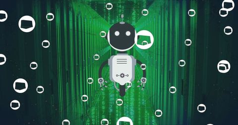 Ai chatbot interaction with digital data technology