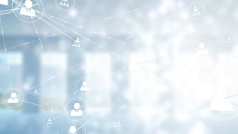 Abstract Digital Networking Concept with Glowing Connections