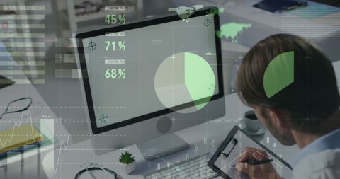 Data Analysis Businessman Working with Digital Graphics and Statistics - Download Free Stock Images Pikwizard.com