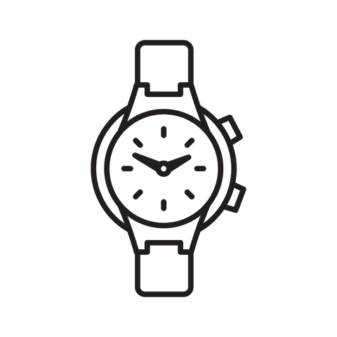 Black Outline Watch on Transparent Background Timeless Design - Download Free Stock Videos Pikwizard.com