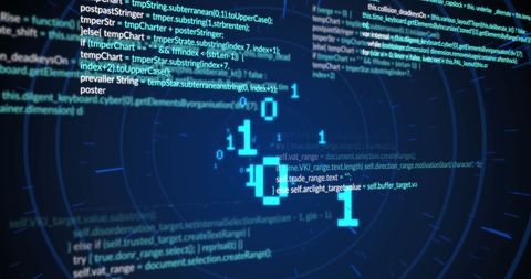 Digital Data Processing with Abstract Coding Background - Download Free Stock Images Pikwizard.com