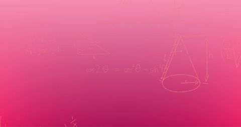 mathematical formulas on vibrant pink background - Download Free Stock Images Pikwizard.com
