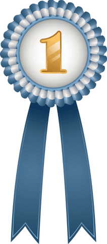 blue victory badge with gold number 1 transparent background - Download Free Stock Videos Pikwizard.com
