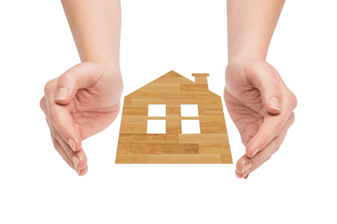 hands protecting wooden house symbol on transparent background - Download Free Stock Videos Pikwizard.com