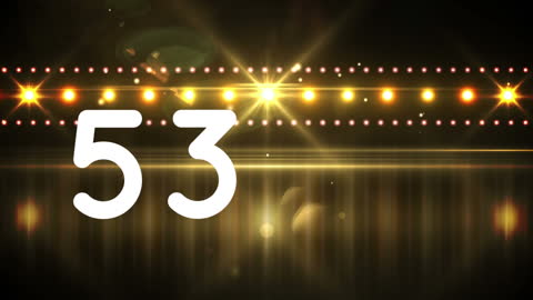 Countdown Animation with Illuminated Bulbs