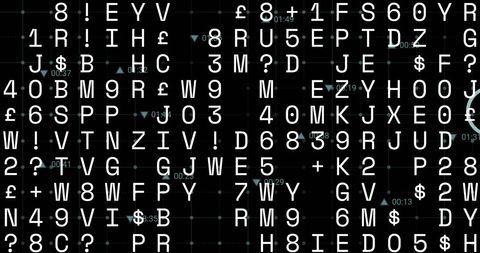 Abstract Data Processing Background with Alphanumeric Matrix - Download Free Stock Images Pikwizard.com