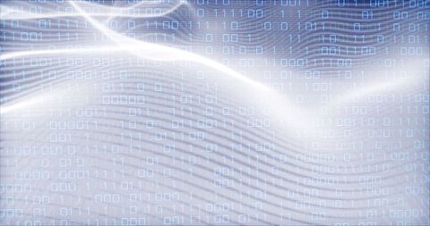flowing binary code with dynamic wave pattern visualization - Download Free Stock Images Pikwizard.com