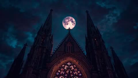 Moonlit Gothic Cathedral Amiddark Skylights Alta Macroengeneous and Spectacular Mist Typers Ambienub