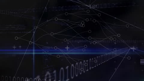 Digital Network and Data Visualization Curves Illustration
