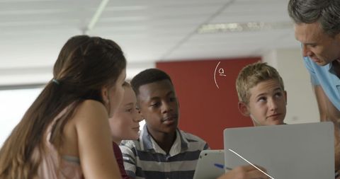 students engaged in learning with teach support on mathematics - Download Free Stock Images Pikwizard.com