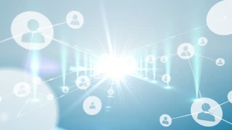 Abstract Network Connects Global Communication