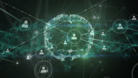 Digital Network Connections with Abstract Brain Visualization