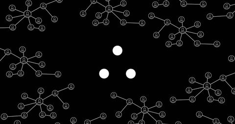 Digital Connections Network on Dark Background