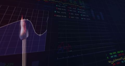 Financial data and risk concept with lit match visualization