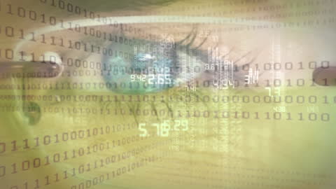 Digital Eye Overseeing Data Processing Flickers