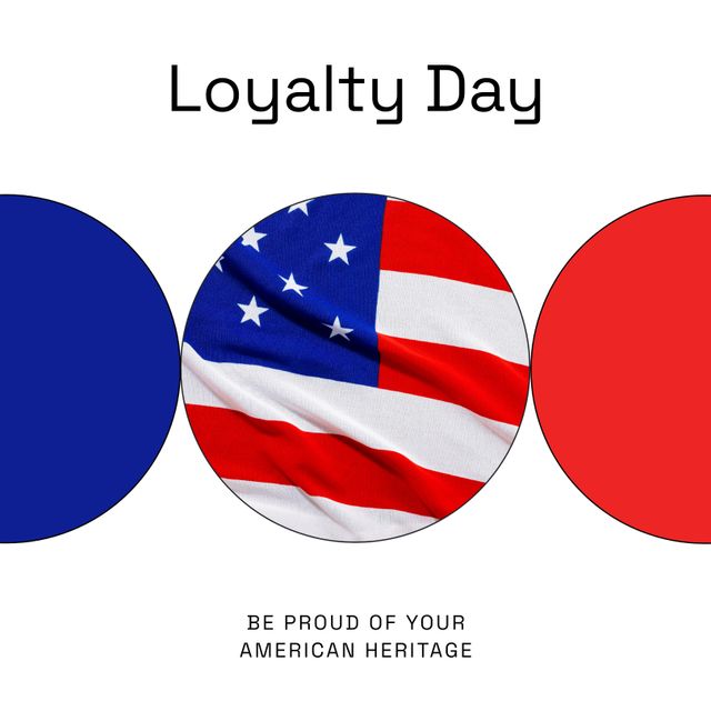 Patriotic Design with American Flag and Loyalty Day Message - Download Free Stock Templates Pikwizard.com