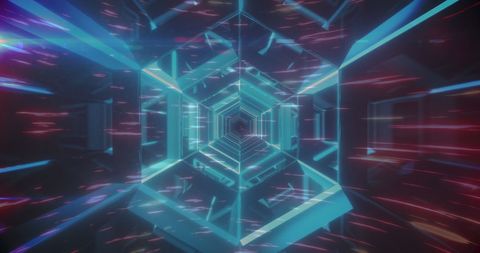 Futuristic Digital Tunnel with Light Trails - Download Free Stock Images Pikwizard.com