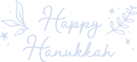 Elegant Happy Hanukkah Greeting with Transparent Background