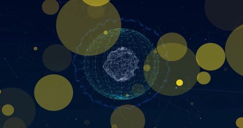 Global network connections with digital globe representation