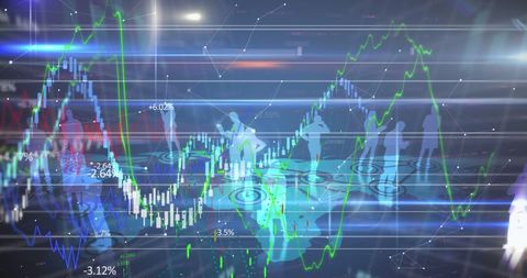 Futuristic Stock Market Analytics with Global Human Interface - Download Free Stock Images Pikwizard.com
