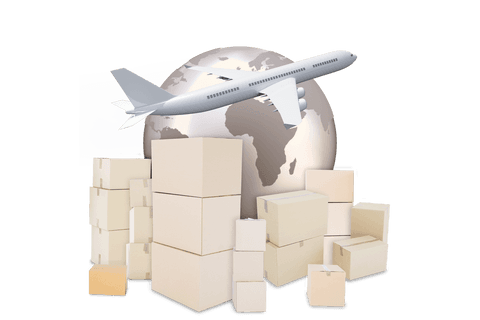transparent shipping boxes and airplane with globe illustration - Download Free Stock Videos Pikwizard.com