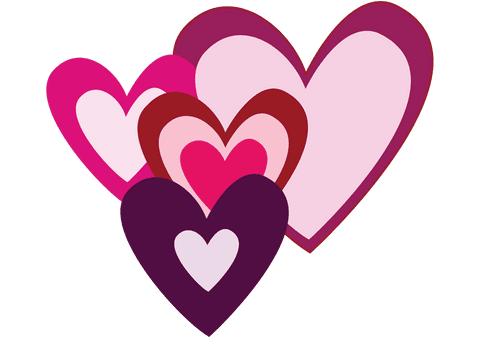Pink and Purple Hearts Illustration on Transparent Background - Download Free Stock Videos Pikwizard.com