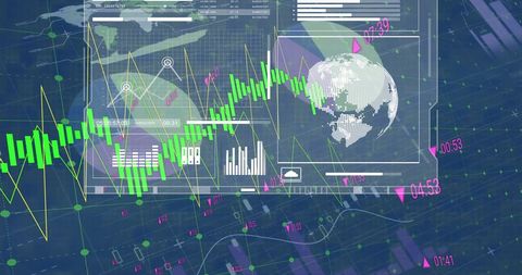 Global Financial Data Analytics with Futuristic Interface - Download Free Stock Images Pikwizard.com
