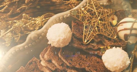 Festive Delights: Christmas Sweets and Decorations Display