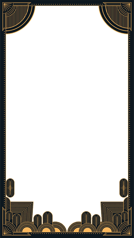Art Deco Frame with Golden Embellishments on Transparent Background - Download Free Stock Videos Pikwizard.com