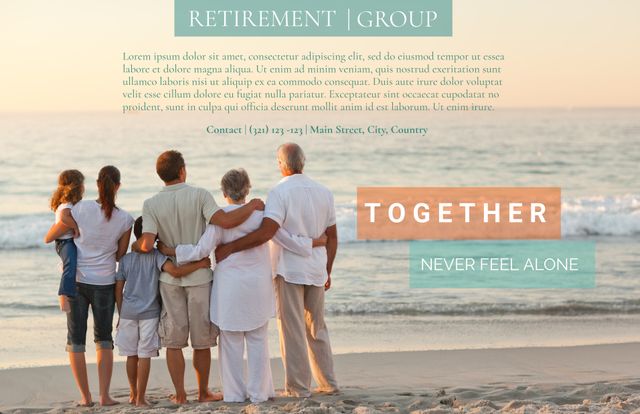 Multigenerational Family Embracing on Beach at Sunset - Download Free Stock Templates Pikwizard.com