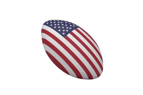 American Flag Rugby Ball on Transparent Background Illustrating Patriotism - Download Free Stock Videos Pikwizard.com