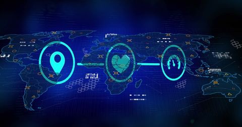 Global Data Processing with Cyber Security Elements - Download Free Stock Images Pikwizard.com