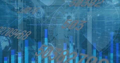 Digital Interface for Data Analytics with Global Visuals - Download Free Stock Images Pikwizard.com