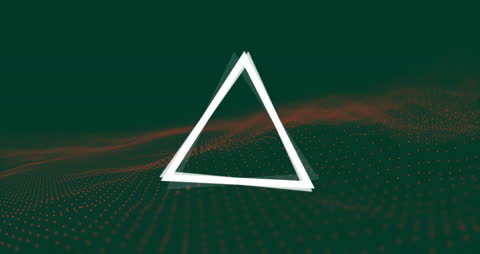 Illuminated Triangle over Digital Surface with Red Dots