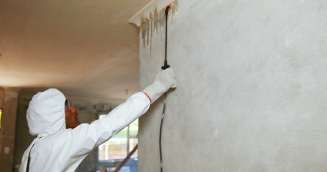 Man doing pest control inside a house - Download Free Stock Photos Pikwizard.com